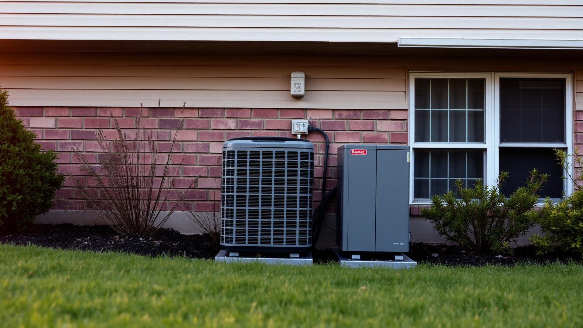 Residential HVAC unit outside a Franklin County home